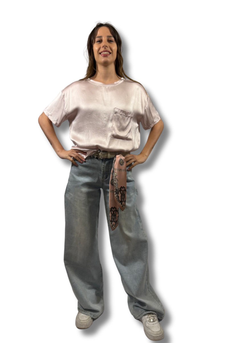 Blusa Raso con Taschino