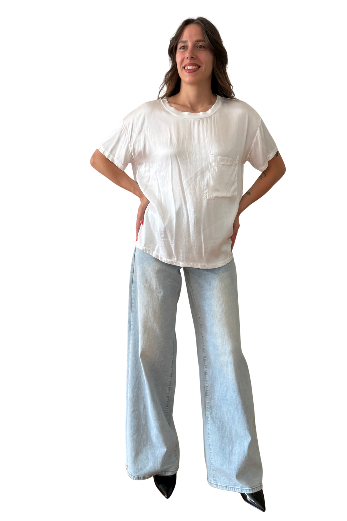 Blusa Raso con Taschino