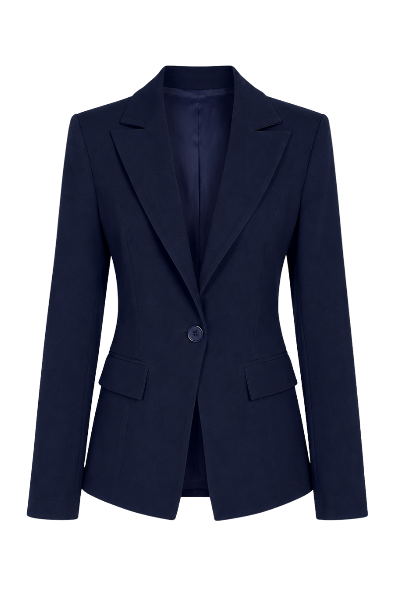 Blazer Monopetto con Tasche a Pattina Vienna