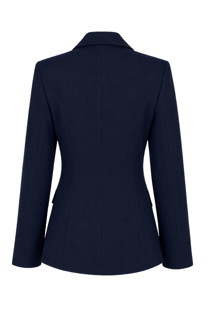 Blazer Monopetto con Tasche a Pattina Vienna