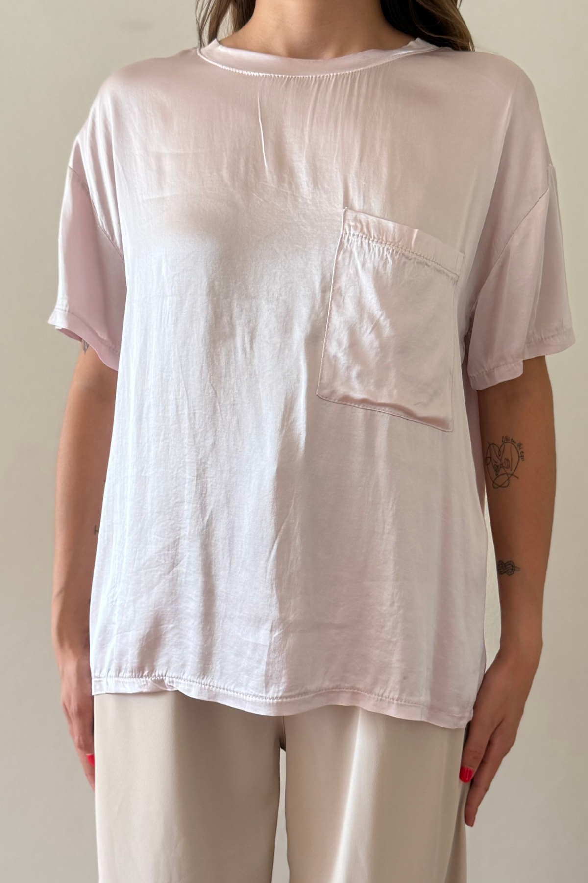 Blusa Raso con Taschino