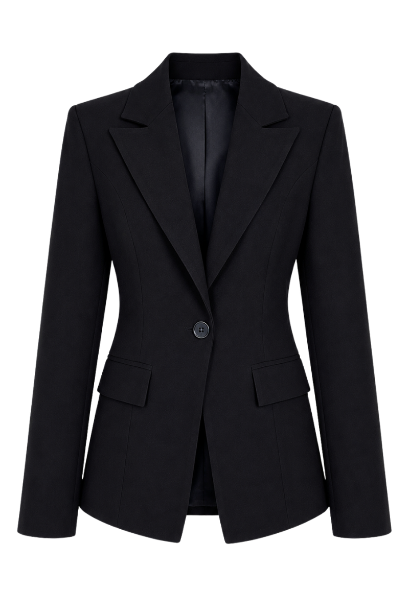 Blazer Monopetto con Tasche a Pattina Vienna