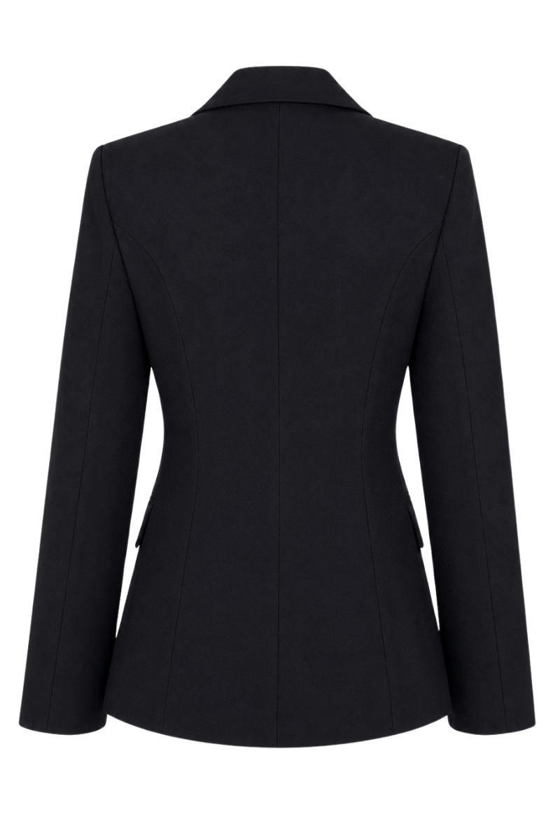 Blazer Monopetto con Tasche a Pattina Vienna