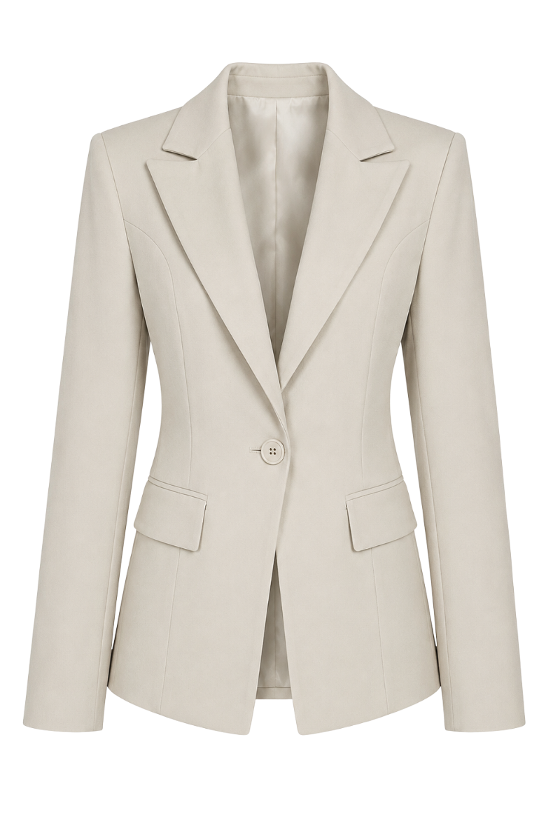 Blazer Monopetto con Tasche a Pattina Vienna
