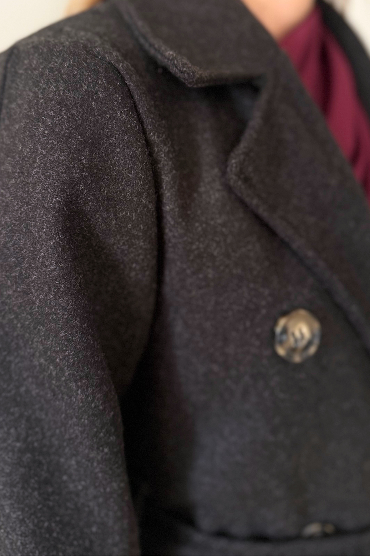 Cappotto Doppiopetto con Cintura in Vita Aurora