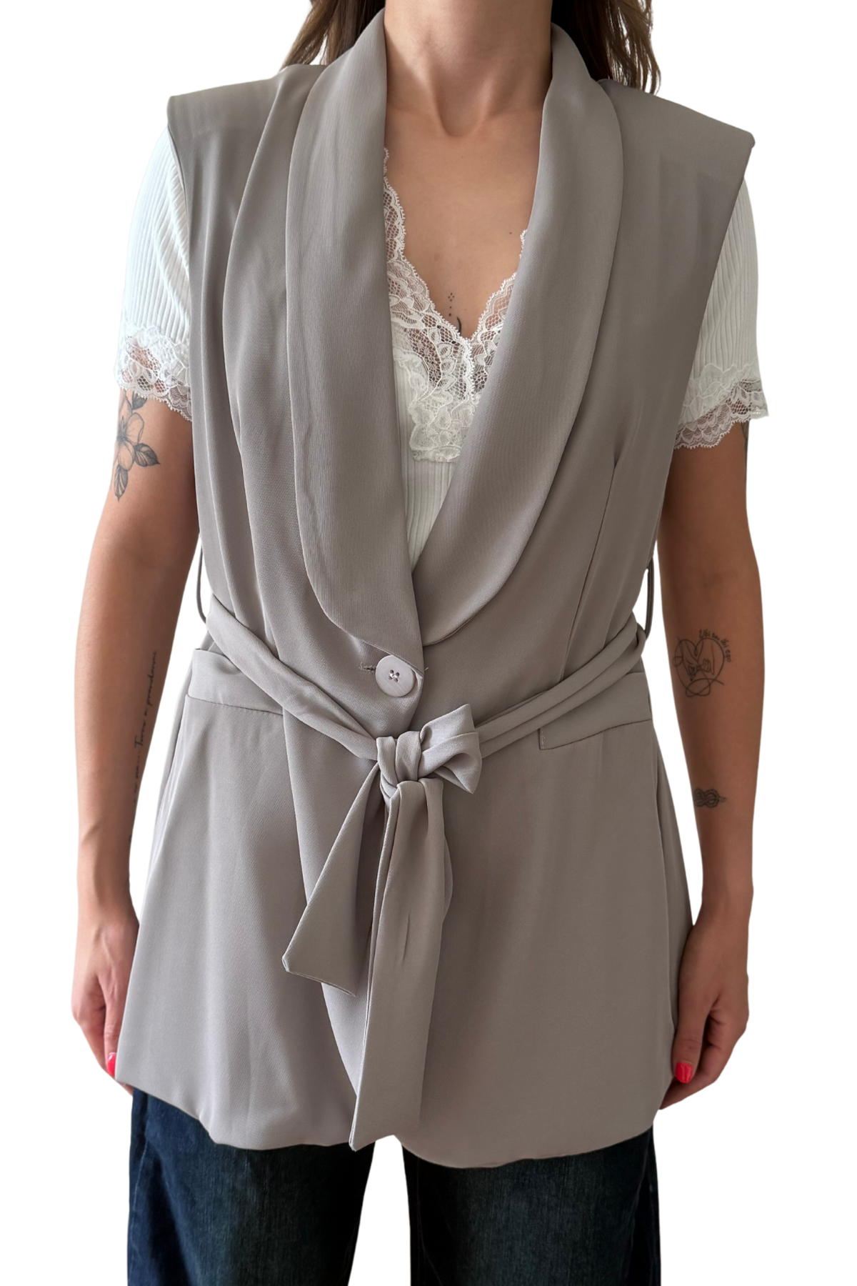 Gilet Sartoriale con Collo a Scialle