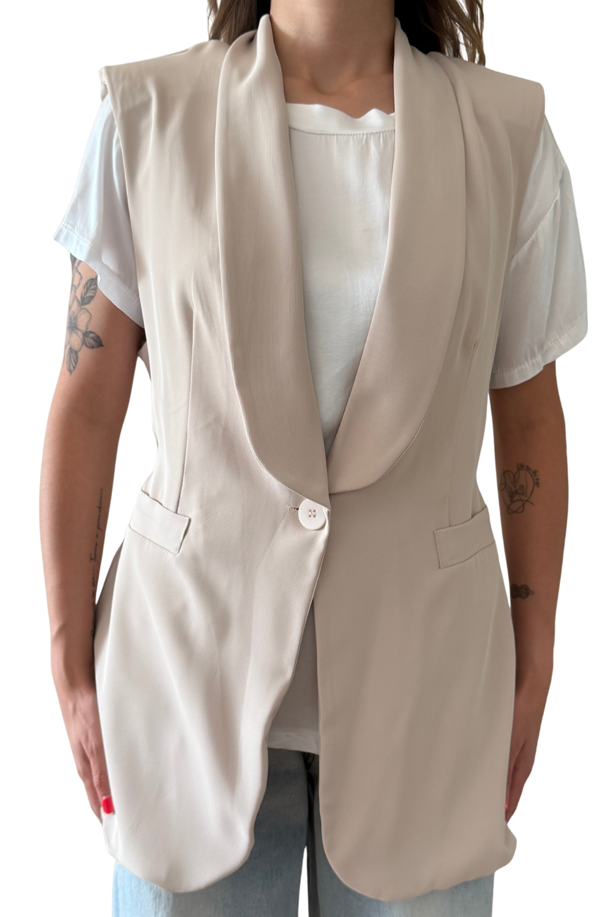 Gilet Sartoriale con Collo a Scialle