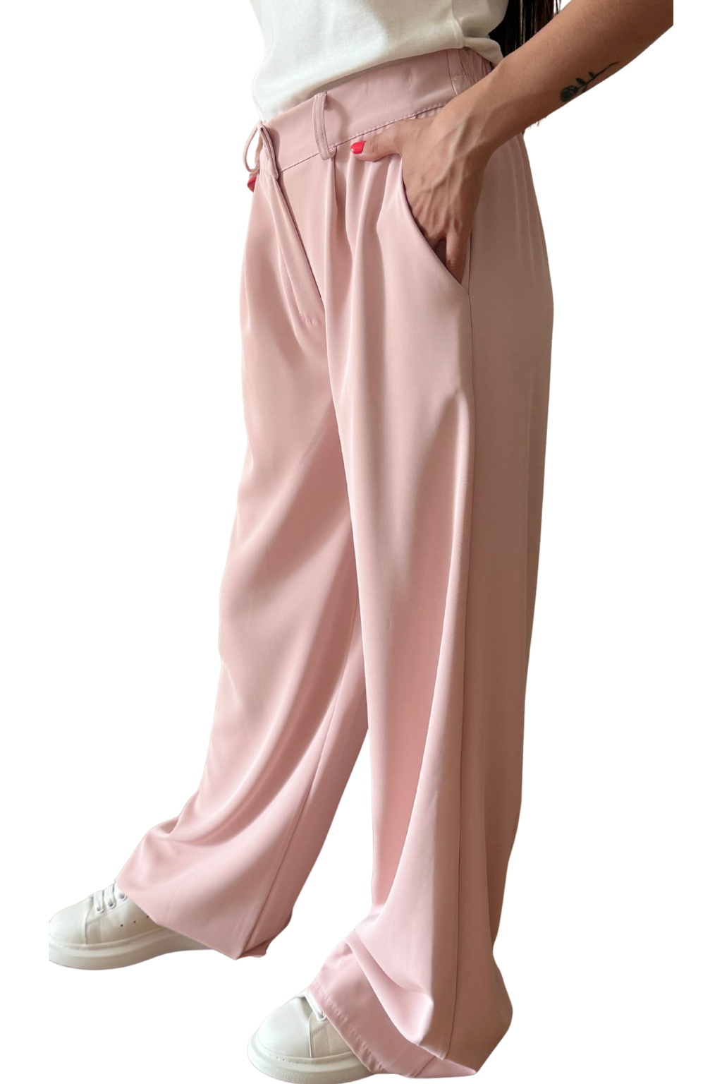 Pantalone Sartoriale a Vita Alta con Pince