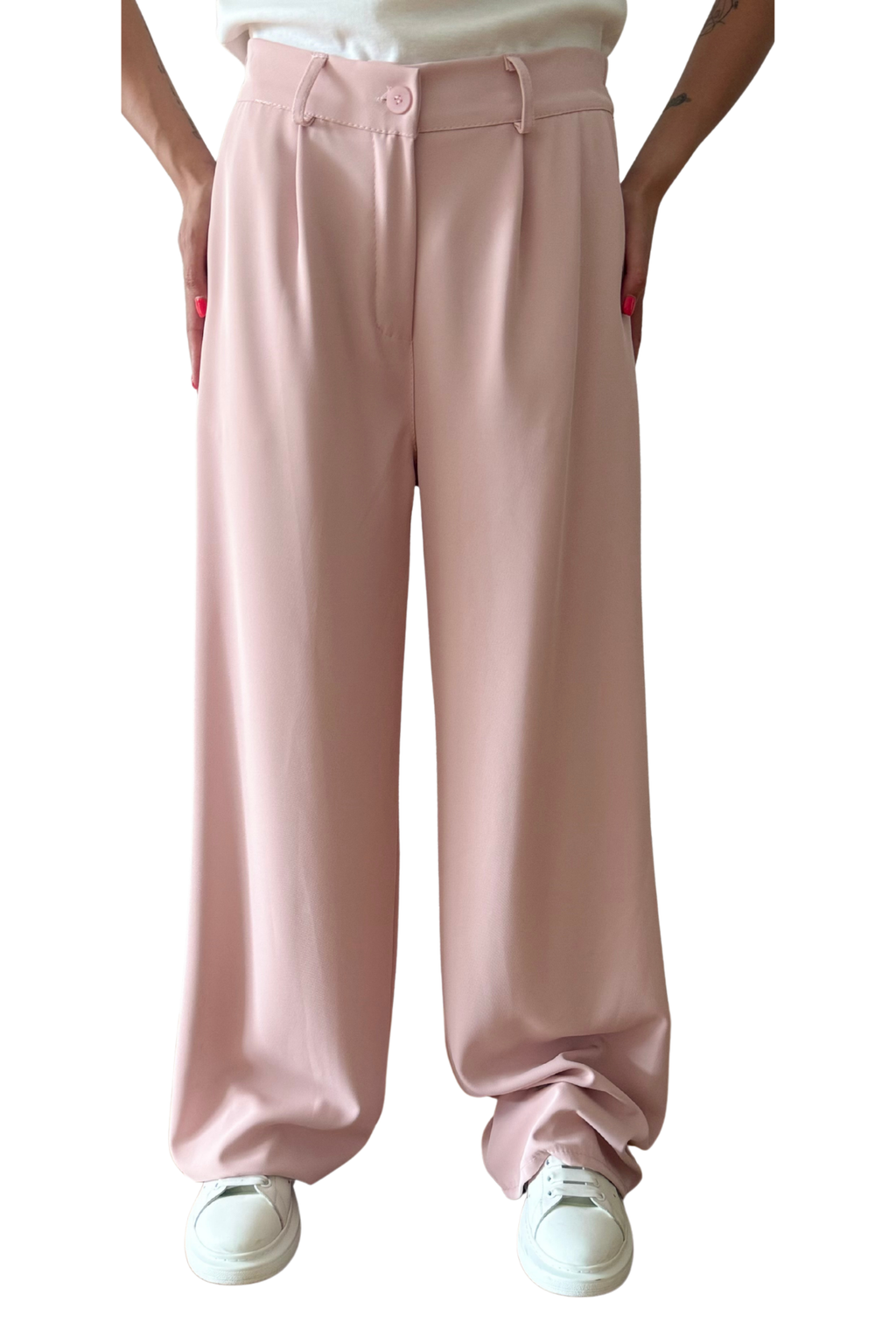 Pantalone Sartoriale a Vita Alta con Pince