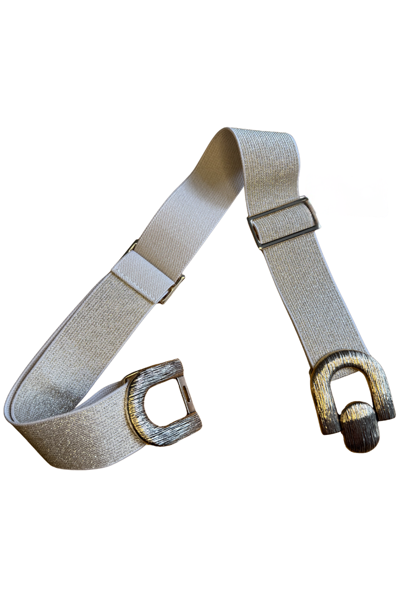 Cintura elastica con fibbia dorata