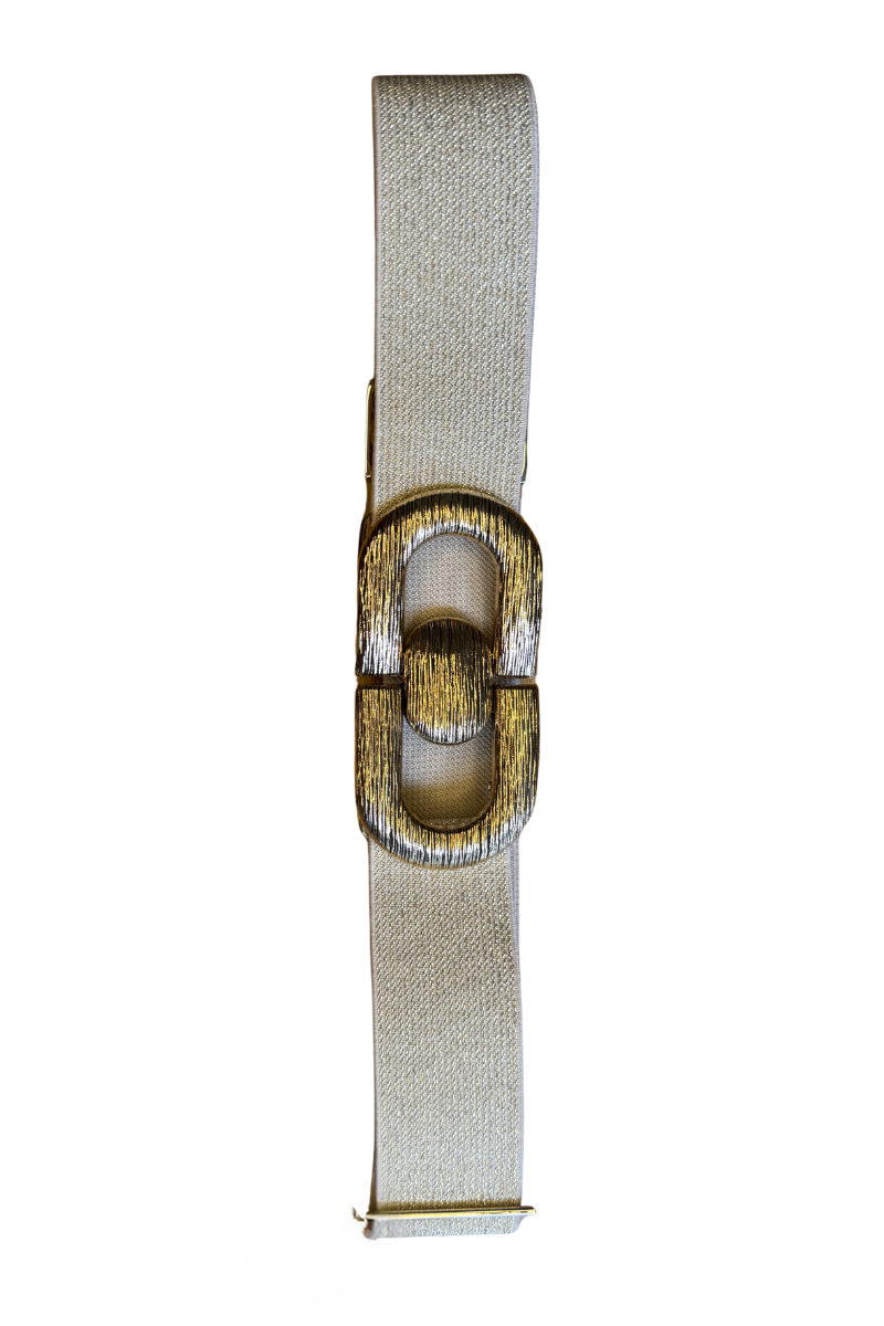 Cintura elastica con fibbia dorata