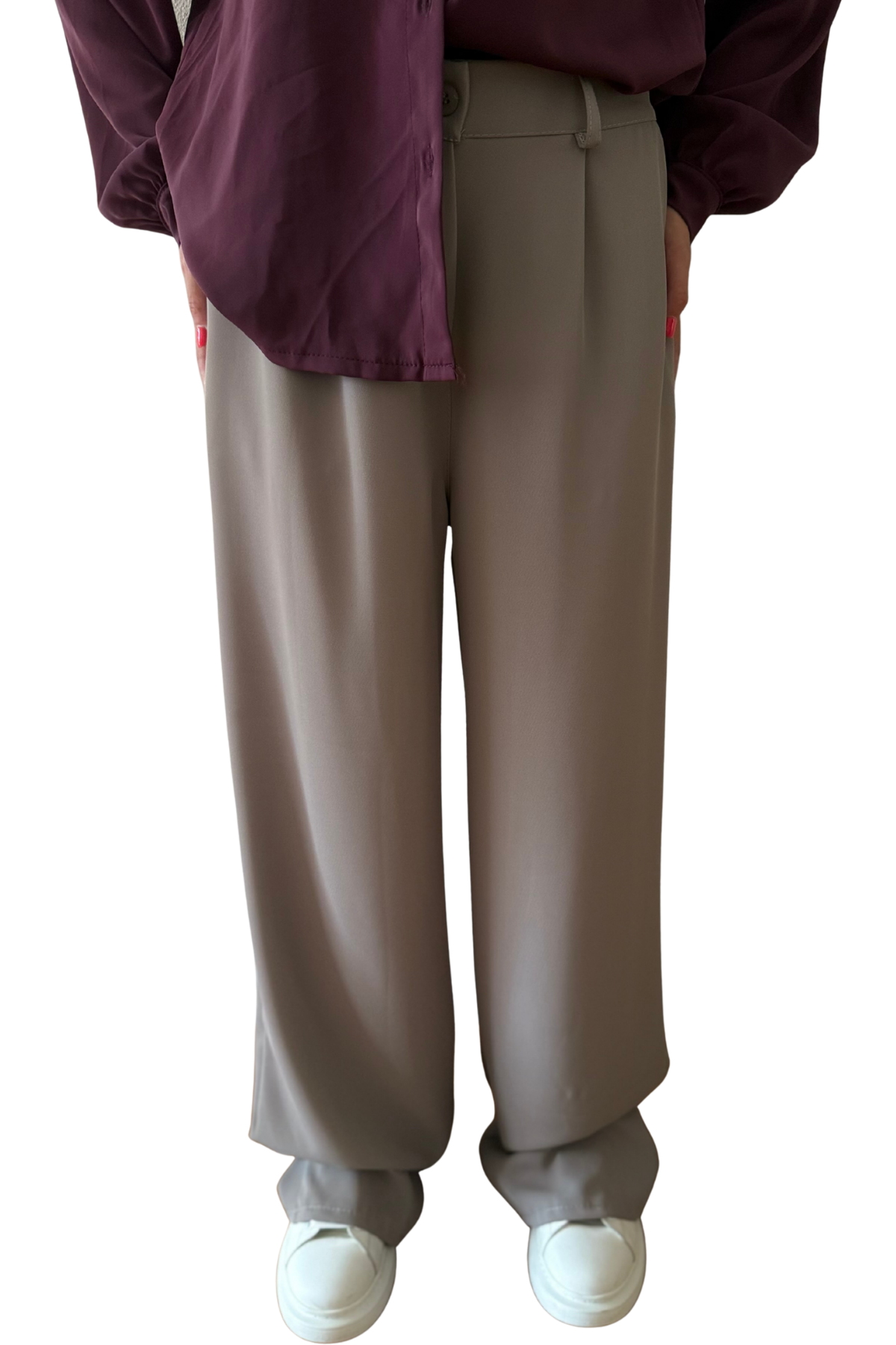 Pantalone Sartoriale a Vita Alta con Pince