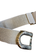 Cintura elastica con fibbia dorata