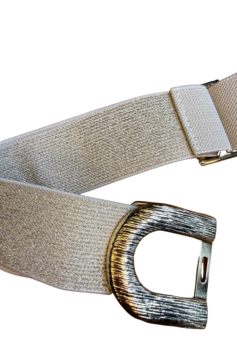 Cintura elastica con fibbia dorata