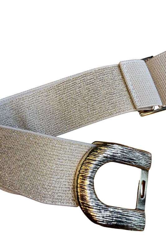 Cintura elastica con fibbia dorata