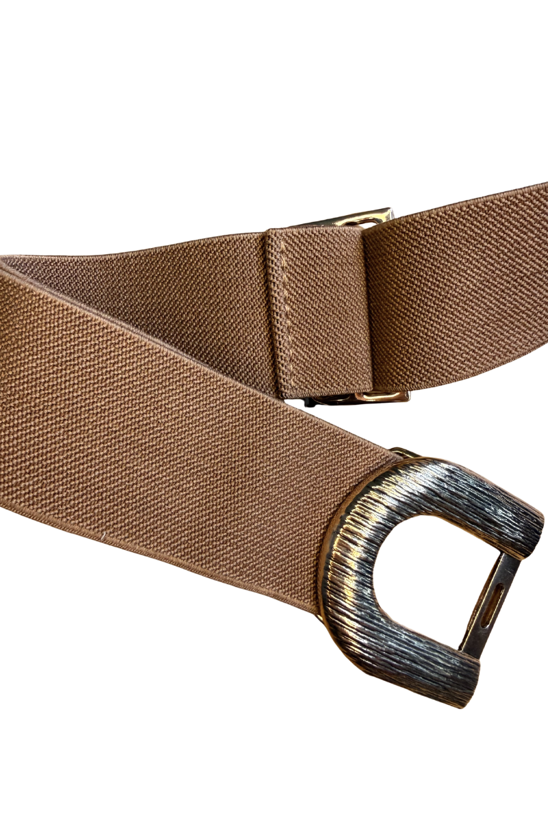 Cintura elastica con fibbia dorata