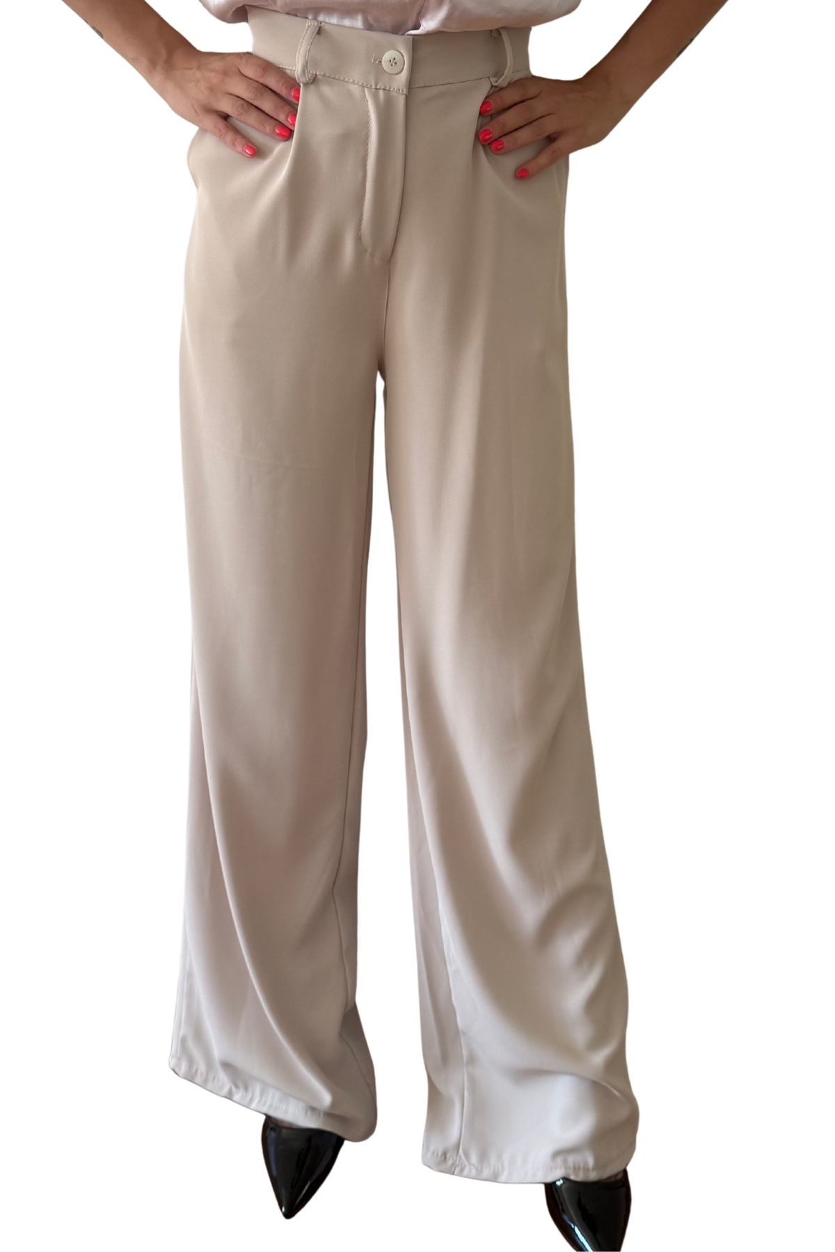 Pantalone Sartoriale a Vita Alta con Pince