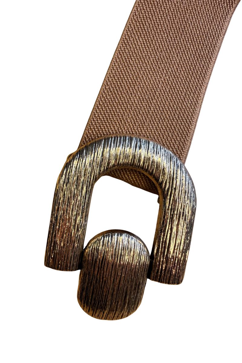 Cintura elastica con fibbia dorata