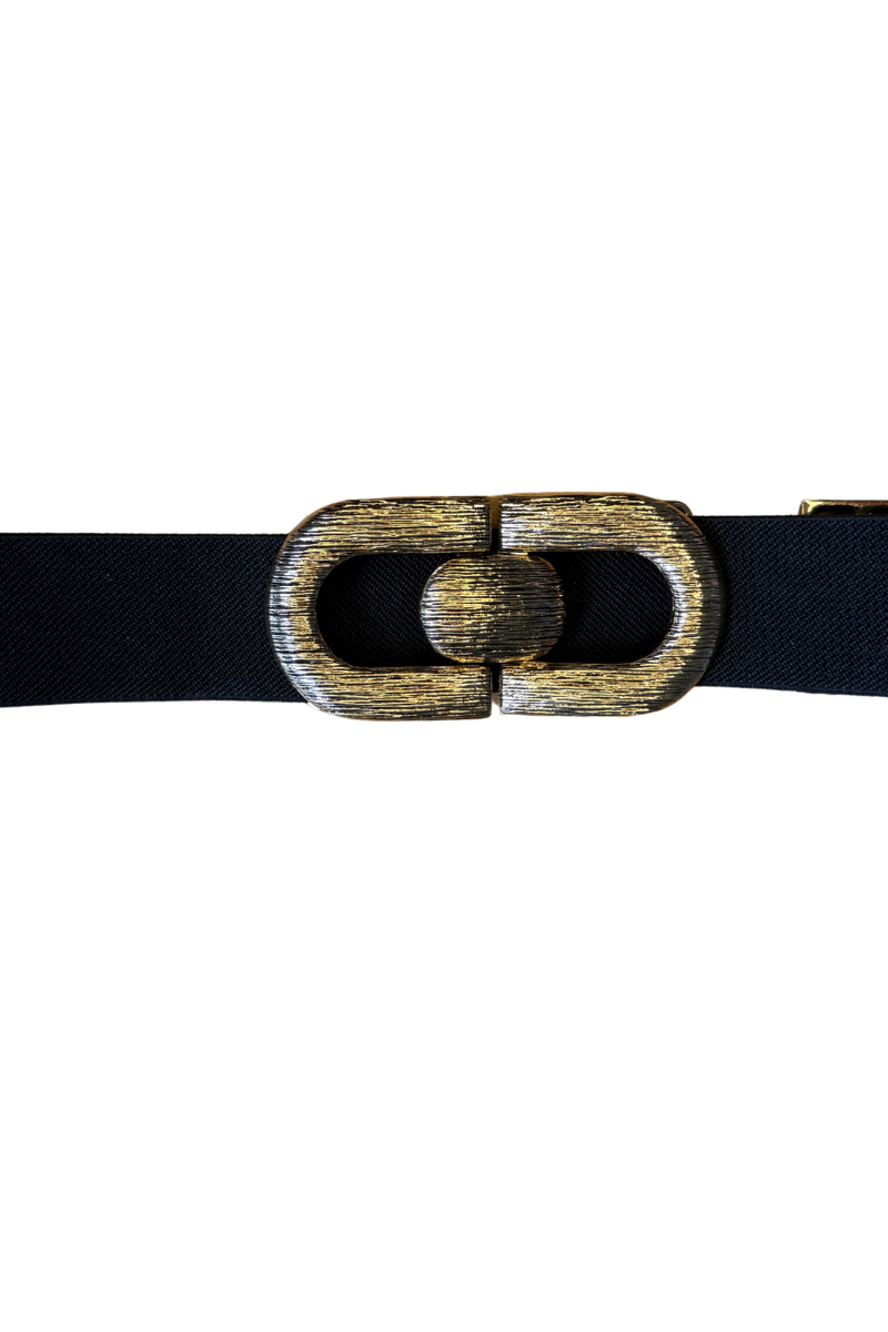 Cintura elastica con fibbia dorata