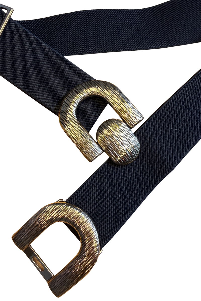Cintura elastica con fibbia dorata