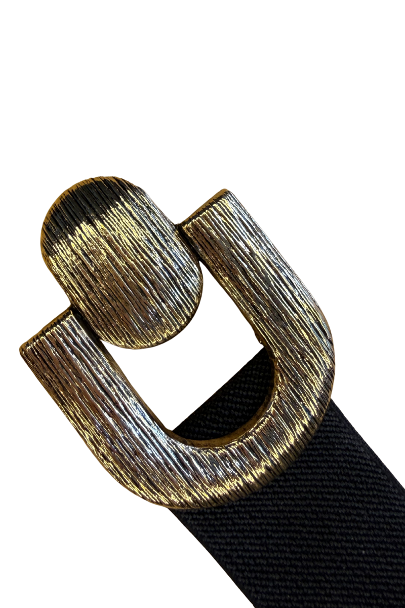 Cintura elastica con fibbia dorata