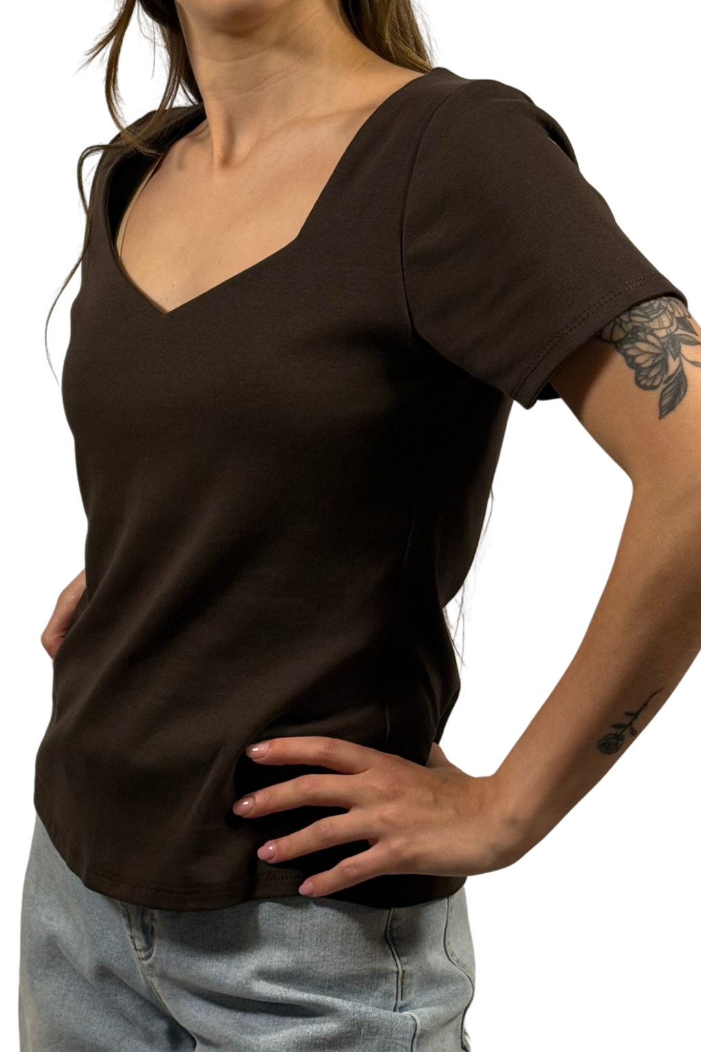 T-Shirt Basic Scollo a V