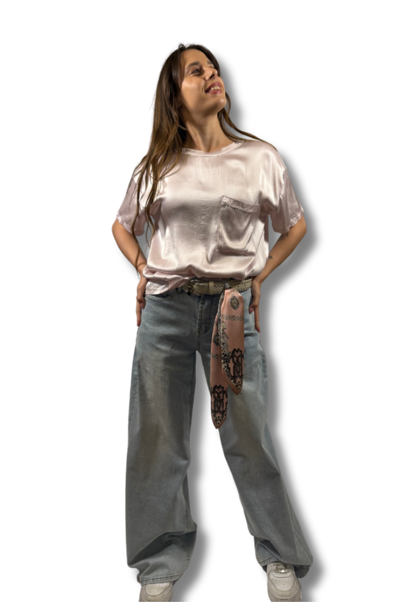 Blusa Raso con Taschino
