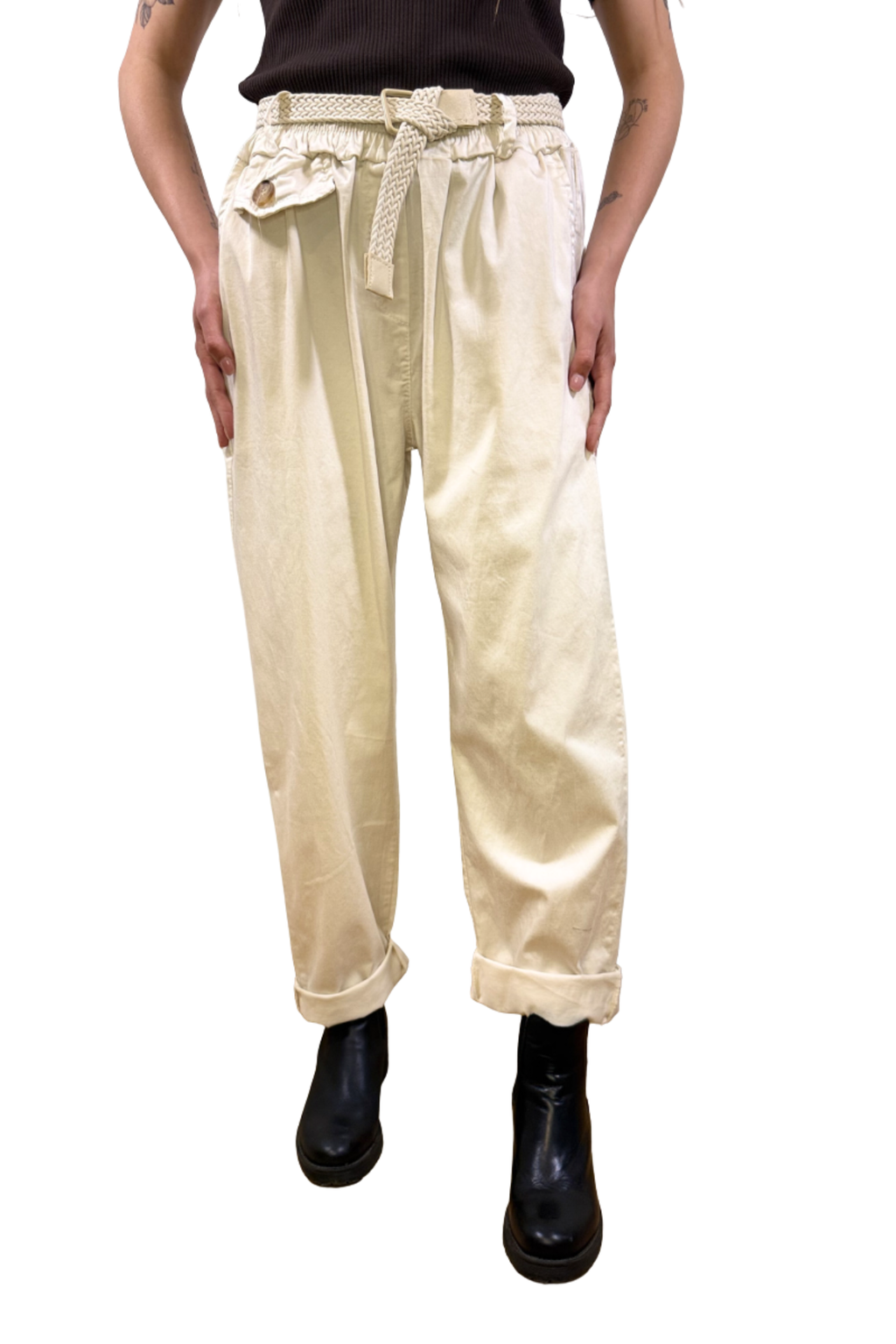 Pantalone in Lyocell con Cintura