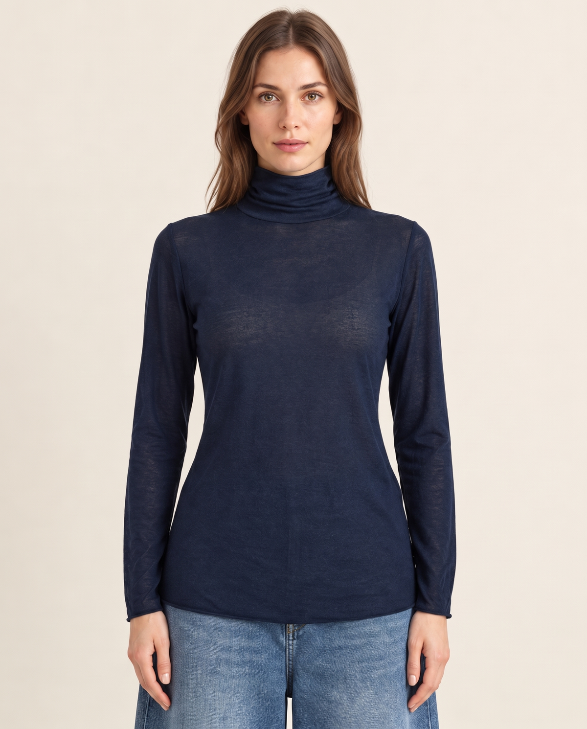 Maglia Dolcevita Misto Cashmere