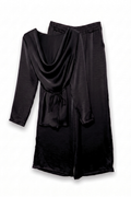 Completo in Raso con Blusa Scollo Morbido e Pantalone a Palazzo