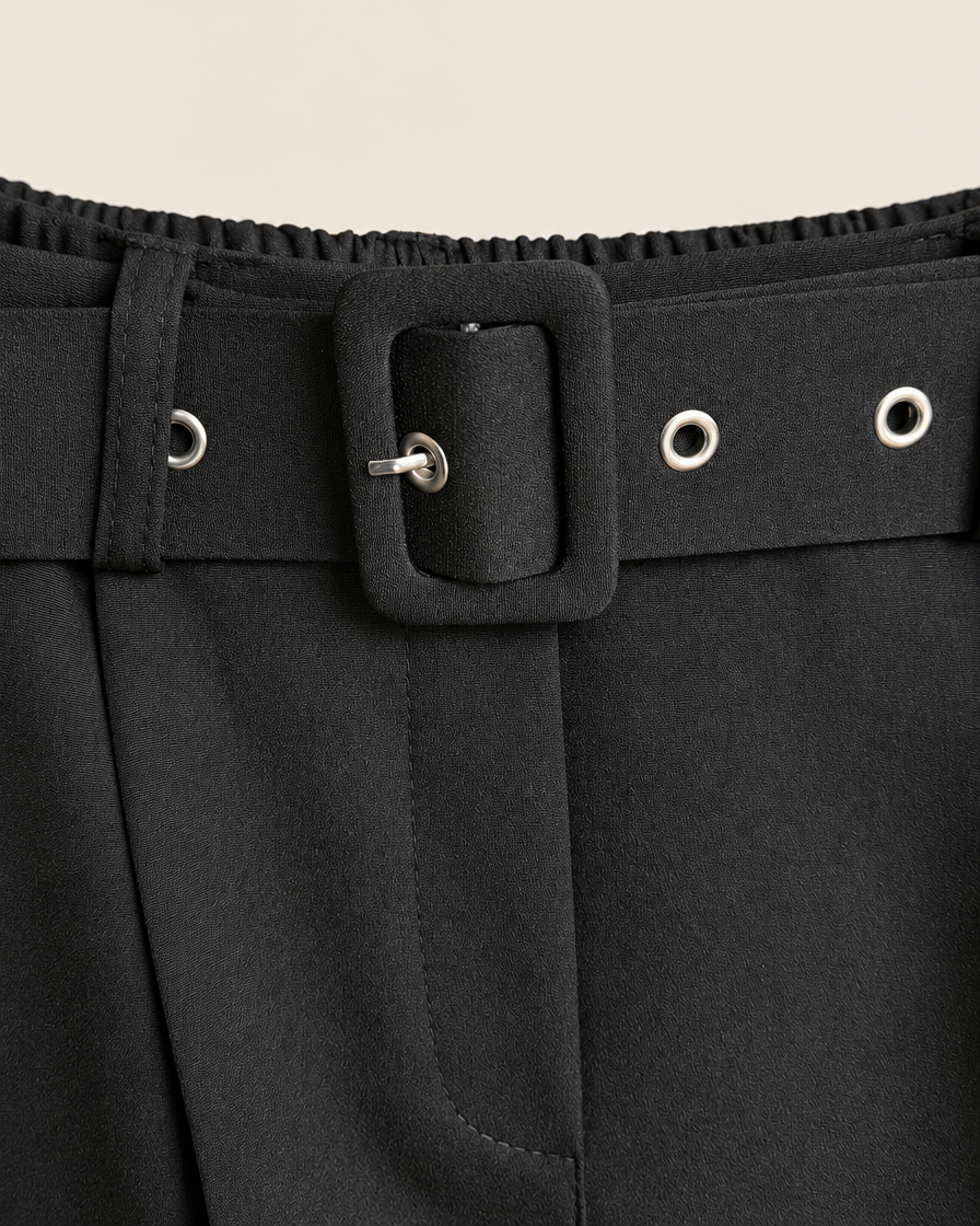 Pantalone a vita alta con cintura Margot